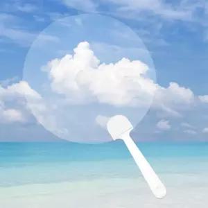 뚝딱 원형 투명 부채 10개세트 부자재 교구 만들기 재료