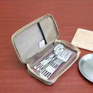 ( )휴대용 캠핑 식기 파우치 케이스 수저통 세면용품