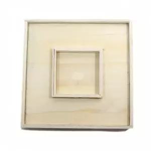 뚝딱 정사각이중우드액자 기본액자 만들기 교구 재료