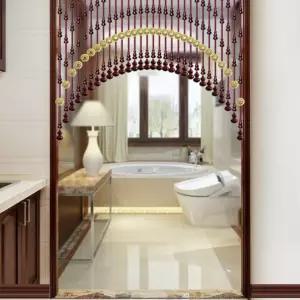 중국집발 식당 발 곡선형 아치형 현관 중식 주렴 칸막이 인테리어 화장실 커튼 커텐