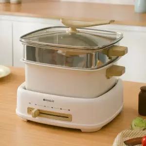 스팀 사각 멀티쿠커 6L 스테인리스 찜기 간편세척