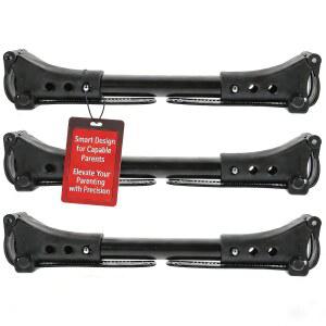 쌍둥이 자동차 가젯용 ibasenice 3pcs 유모차 카트 커넥터 범용 푸시체어 액세서리 블랙, 7.9 x 1.8 1.6 인치