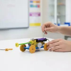 동력전달 파워탱크 만들기 고무줄 탄성에너지 기어 관찰 자동차 과학교구 (LED형 1인용)