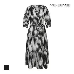 [미센스] 패턴브이넥 원피스_MB47OPM320Z