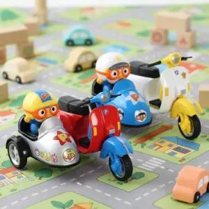 뉴뽀로로 메탈스쿠터 오토바이 모형 장난감 자동차 미니카 사이드카 씽씽카 피규어 프라모델