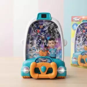 헬로카봇 드라이빙 캐치 핀볼 구슬 자동발사 점수내기 캐치카운팅 핀볼게임 테이블 장난감