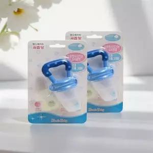 유아 과즙망 과일 쪽쪽이 리필망 치발기 과육 실리콘 망 손잡이 자기주도 쥬시망 1+1