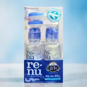 렌즈 보존액 하드렌즈보존액 바이오클렌엘 식염수 리뉴 습윤제 멸균 렌즈용액 세척 1+1