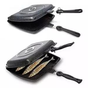 TBZ 양면형 마블코팅 직화구이 팬 중형 샌드위치만들기