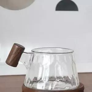 유리 찻잔 커피잔 컵받침 포함 티타임용 내열 잔