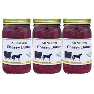 모든 천연 과일 버터 8온스. (체리 (3병)