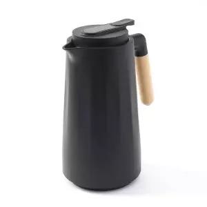 [골드스마일]TBZ 이중유리 온도표시 블랙 보온주전자 1L 사무실용품