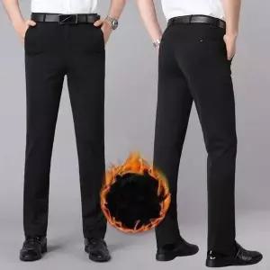[골드스마일]남자 겨울 기모슬랙스 융 슬림 스판 정장바지 등산바지 골프바지