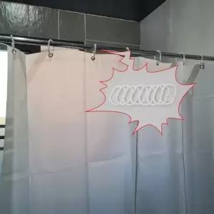 비닐 샤워커튼 욕실 화이트 120x180