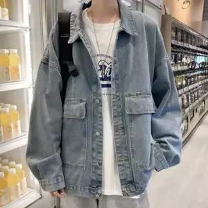 가을 남성자켓 빈티지 청자켓 봄 데님 캐주얼 오버핏