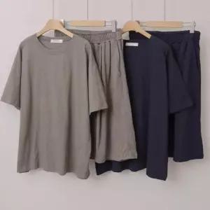 빅사이즈반팔투피스 U805L508 흐림와이드반바지세트 WB (40813680A)