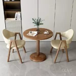 부부 티테이블 세트 패브릭 암체어 탁자 2인