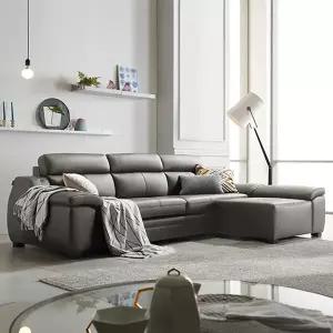 동서가구 엘빈 천연가죽 4인소파+카우치스툴 DF909044