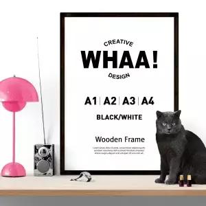 원목 인테리어 액자 A1 A2 A3 A4 블랙 화이트 메이플 컬러