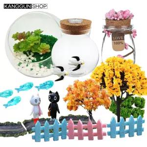 테라리움 스칸디아모스 순록이끼 유리 볼 화분 홈가든 미니피규어