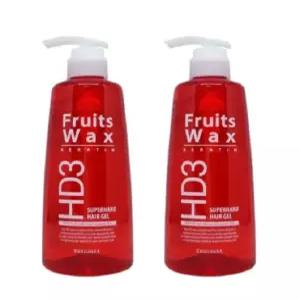 웰코스 후르츠 왁스 케라틴 슈퍼 하드 헤어 젤 500ml 2개