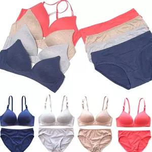 [보리보리/제이코튼]심플 퍼펙트 노와이어브라팬티 8종세트