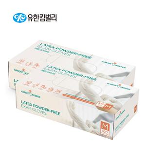 (53036~53039) 유한킴벌리 핸즈키퍼 라텍스 이그잼 글러브 100매 2박스(리뉴얼버전)