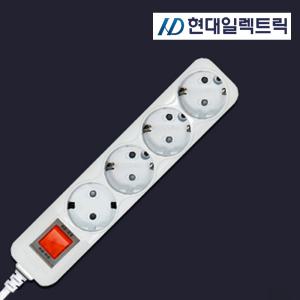 현대 이동식 멀티콘센트 멀티탭 4구 5m