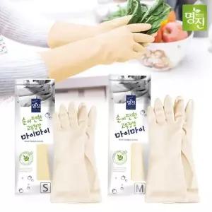 명진 마이마이 고무장갑 S,M (백색) 10개