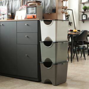 에코홀릭 가정용 분리수거함 30리터 쓰레기통 2단 3단