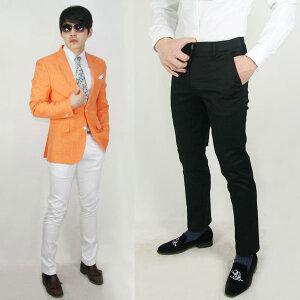 댄디샵/남성/남자 일자스판 밴딩 면바지/봄 여름/슬랙스팬츠