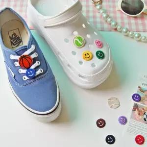 아트박스 올패턴 슬리퍼 신발끈 와펜 장식 미니 스마일 스포츠)