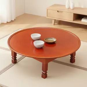 가온공방 원형 교자상 접이식 원목 밥상 690 3~4인용 좌식테이블