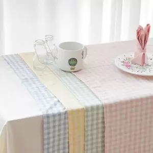 레브라이프 멜란 워싱 체크 면 테이블 러너 4컬러) M