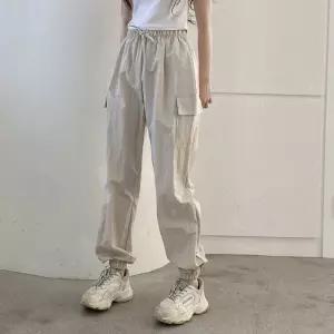 여성 봄 여름 데일리 바스락 건빵 조거 팬츠 밴딩 끈 스트링 츄리닝 긴 바지