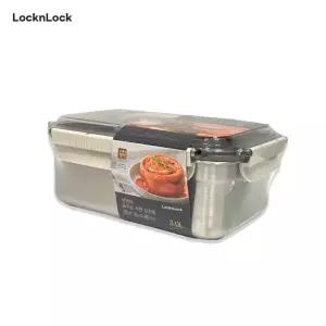 락앤락 숨쉬는 스텐 김치통 3L 직사각 / 김치보관용기 밀폐용기