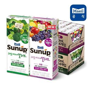매일 썬업 과일야채샐러드 혼합 그린 200ml 24팩+퍼플 24팩