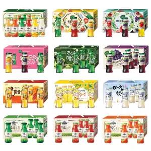 웅진 음료세트 17종 1박스(12병) 병음료 가야농장 자연은 과일촌 내사랑유자 아침햇살 초록매실 꿀홍삼 ...