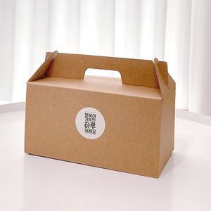 브라운와이드 (대) 큰 선물상자 크라프트 박스 중형 포장 베이글 쿠키 떡 기프트 답례품