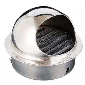 건물외벽 주방 욕실 연기배출 송풍구 환풍구 2중커버 원형 후드캡 100mm