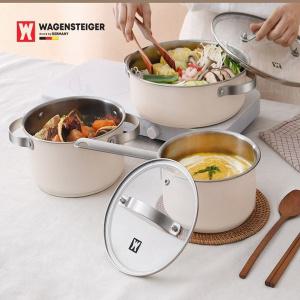 바겐슈타이거 파머스 IH 3종 냄비 세트 3중바닥 세라믹 코팅 스텐 인덕션 냄비