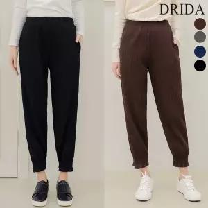 [드리다]드리다 여성 가을 겨울 플리츠 항아리 빅사이즈 조거 팬츠 소세지 바지 50-60대 중년여성 마담 엄