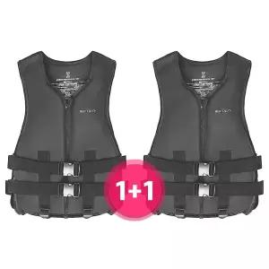 BUFFALO 블랙 에디션 구명조끼 2개 세트 M-3XL까지 성인구명조끼 빅사이즈 부력보조복 튜브 물놀이용품