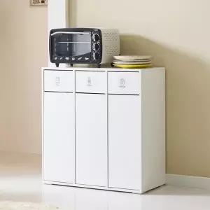 [파로마] 슬림 E0 분리수거함 수납장 3칸 800 (봉투증정)착불