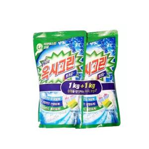 (옥시레킷벤키저) 옥시크린 가루 표백제 절약형 리필 1kg x2개