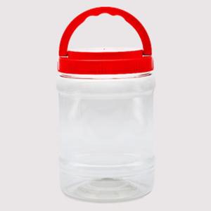 2kg투명젓갈통 손잡이있는 원형김치용기 장아찌 대용량