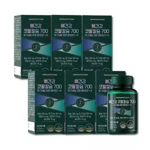 메가포텐 뼈건강 코랄칼슘 700 마그네슘 아연 비타민D + K x 6병 6개월분 칼마디 K 칼마디아 칼슘제