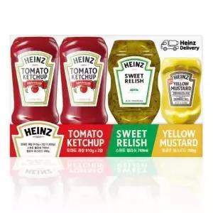 하인즈 케찹 910g x 2 + 스위트 랠리쉬 769ml (855g) + 머스타드 396g