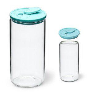 [MIR]헥사 비어캔 내열유리컵 500ml 스카이 실리콘뚜껑 아이스커피잔 라떼컵