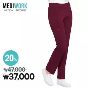 [메디워크] 스트레이트 풀온 팬츠 DK135 WIN (병원복,유니폼,간호사유니폼)